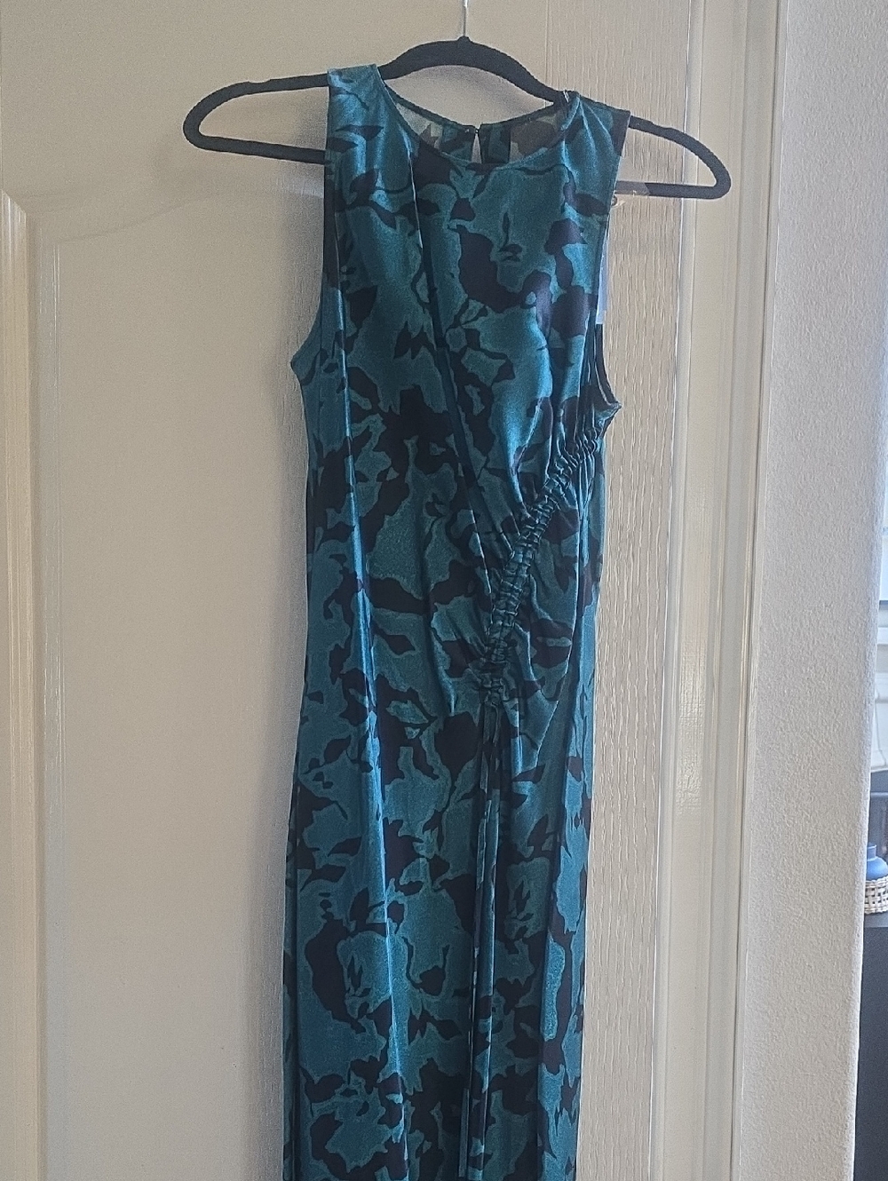 Rails Teal and Black Sleeveless Maxi Dress